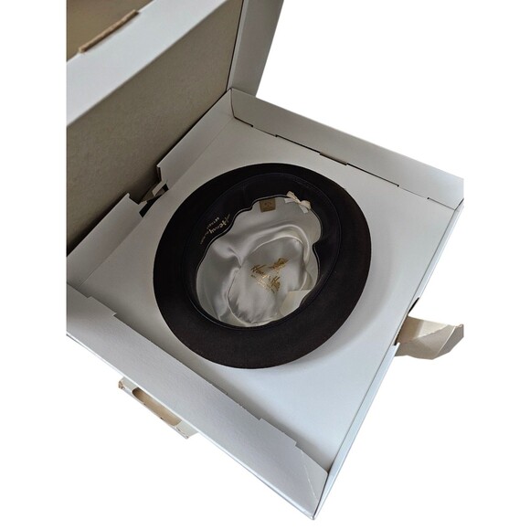 Henry The Hatter Detroit Mens Size 6 7/8 Brown Genuine Fur Felt Derby Fedora Hat - Picture 4 of 16